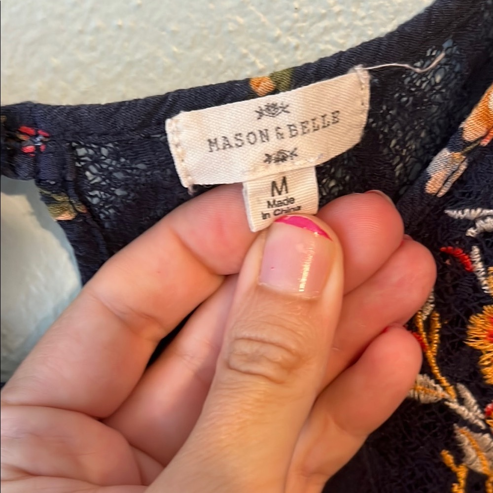Floral Sleeveless Top - Navy - Picture 2 of 3